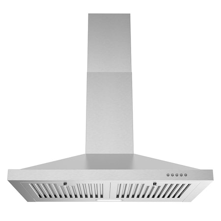 Streamline 30 in. Fermi Ducted Wall Mount 220 CFM Range Hood in Brushed Stainless Steel T-4807-1-DT